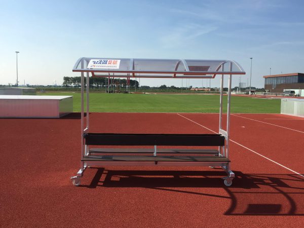 Dubbele verrijdbare dug out EK Amsterdam