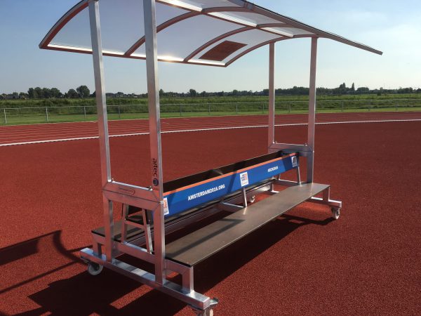 Dubbele verrijdbare dug out EK Amsterdam
