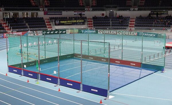 Polanik indoor kogelstoot afbakening