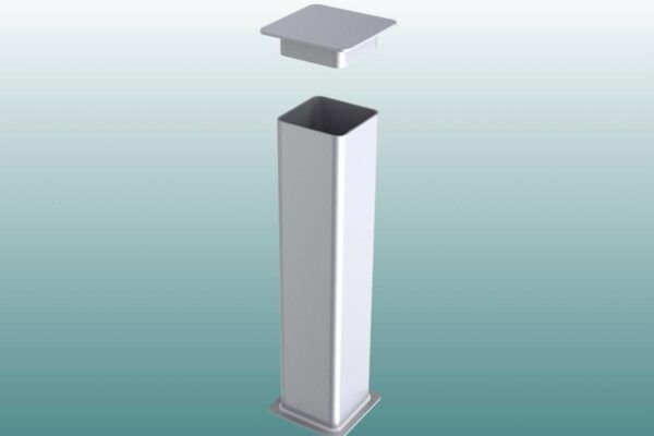 Grondpot voor tennispalen vierkant - standaard