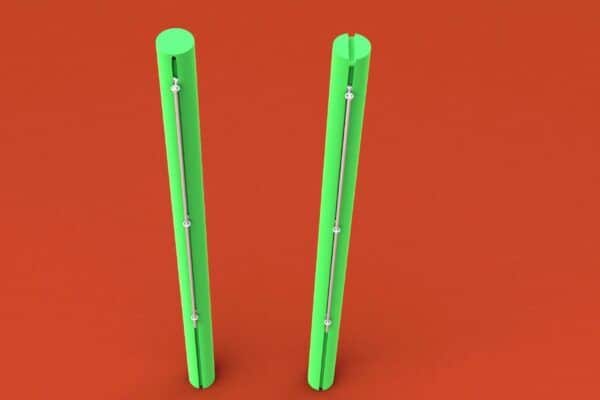 Tennispalen Aluminium rond