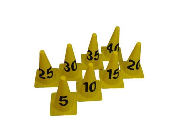 Trainingspylonnen 30cm met nummering