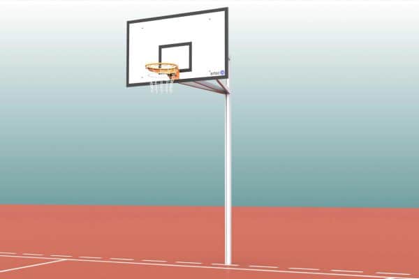 Basketbalpaal aluminium met 1 staander