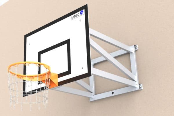 Basketbalinstallatie gefixeerd