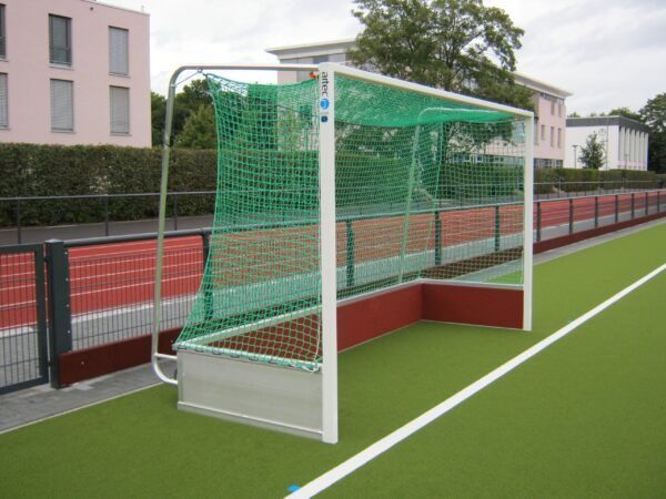 Hockeydoel wit aluminium met wielen