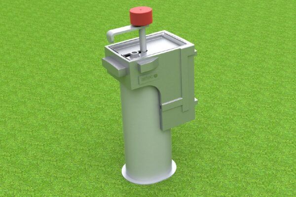 Voetklem voor handbaldoelen