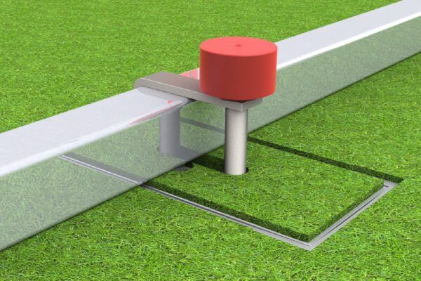 Voetklem voor handbaldoelen