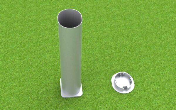 Grondpotten voor tennispalen ovaal - standaard