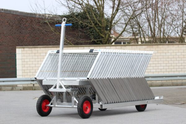 Aluminium opbergwagens van de achterzijde