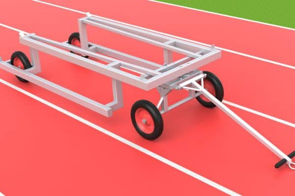 Aluminium opbergwagens van de achterzijde