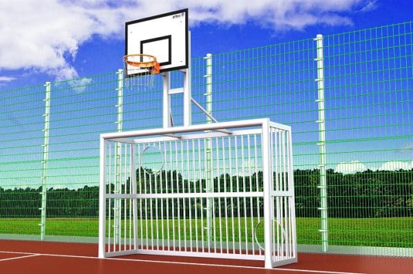 Combi voetbaldoel en basket