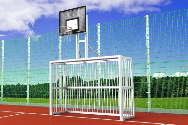 Combi voetbaldoel en basket