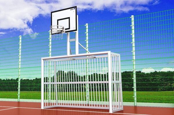 Combi voetbaldoel en basket