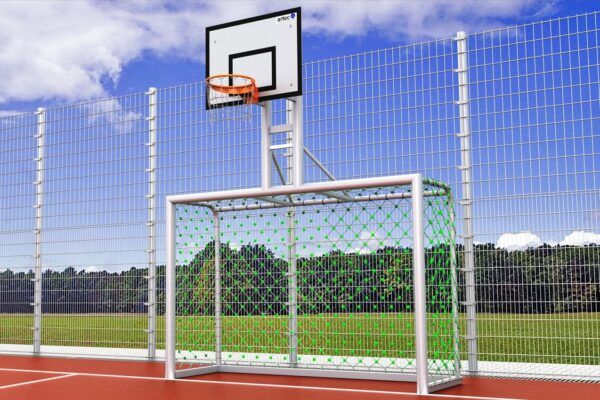 Combi voetbaldoel en basket