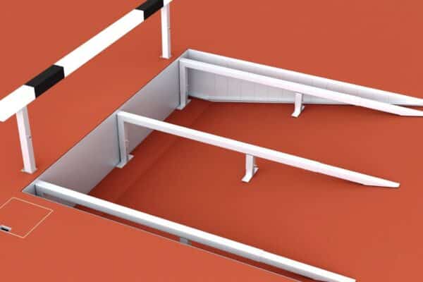 Aluminium constructie voor ondersteuning afdekking