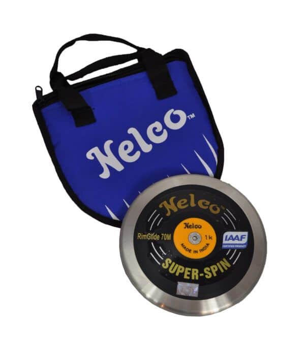 Nelco Discus Super Spin Black 1kg Rim Glide 70m IAAF Cert