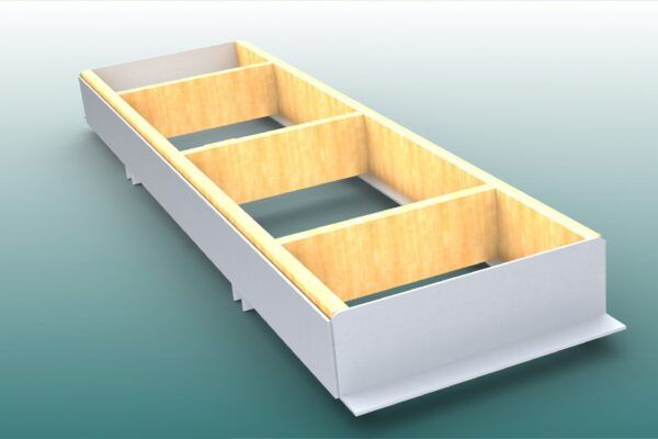 Aluminium grondraam voor ver-hinkstapbalk of blindebalk