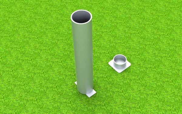 Grondpot voor volleybal rond - standaard