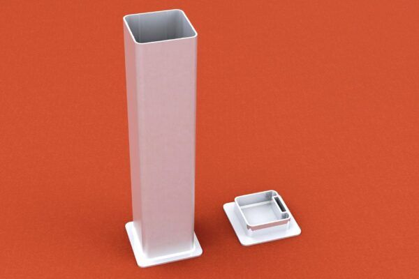 Grondpot voor volleybal vierkant - standaard