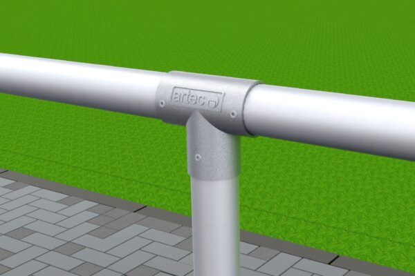 Gebogen barrière voor sportfaciliteiten