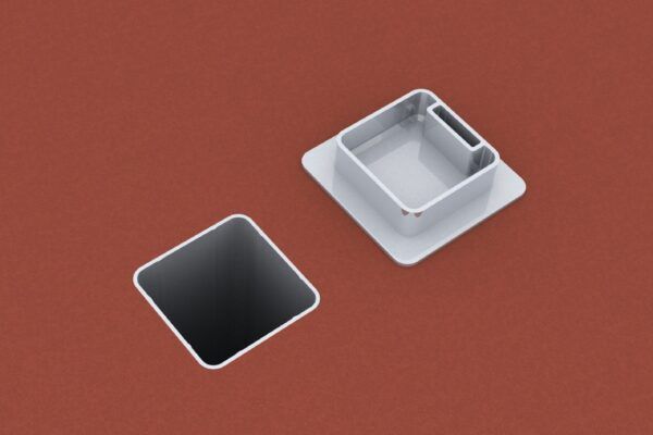 Grondpot standaard voor kogelaanslagpaal, vierkant profiel