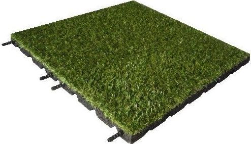 Rubberen (gerecycled) Safe & Soft Multiplay tegel met kunstgras