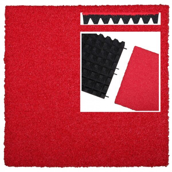 Rubberen (gerecycled) Safe & Soft Multiplay tegel met kunstgras