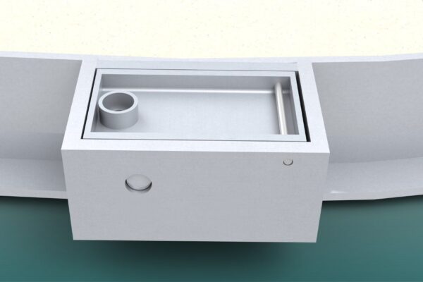 Aluminium kogelstoot ring met bevestigingspotten