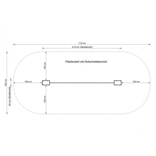 Balanceer touwsysteem 4m