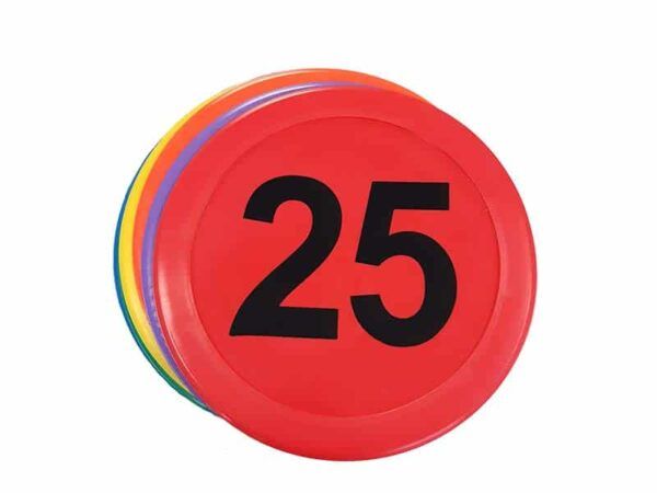 Markeringschijven rubber, getallen