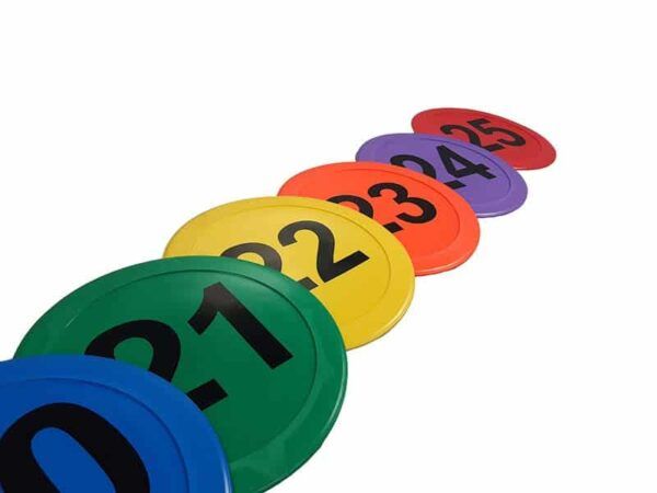 Markeringschijven rubber, getallen