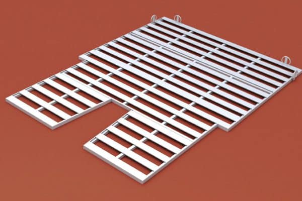 Aluminium vlonder polsstokhoog landingsmat
