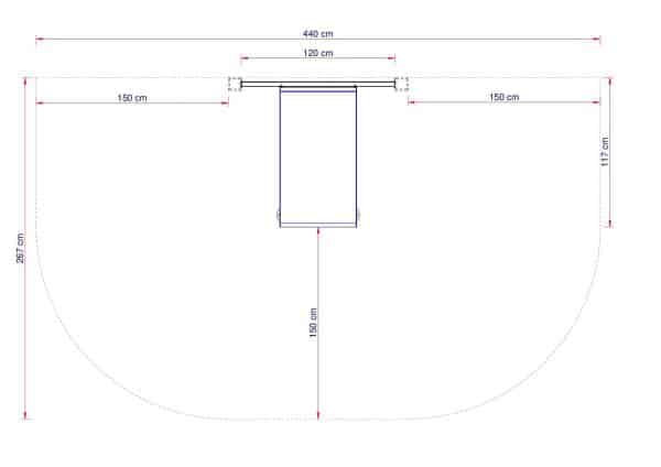 Schuine buikbank 45 graden