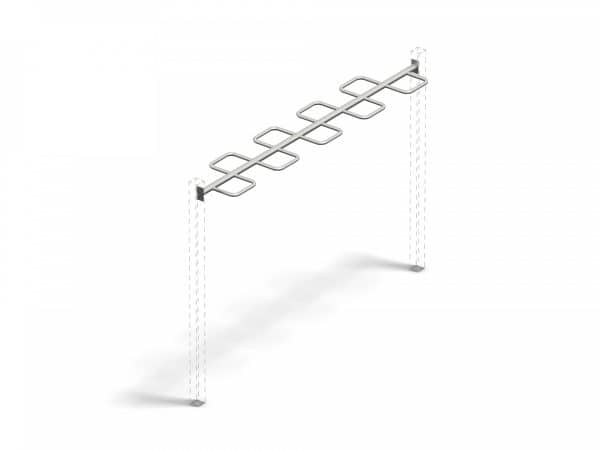 Gebogen hangende ladder
