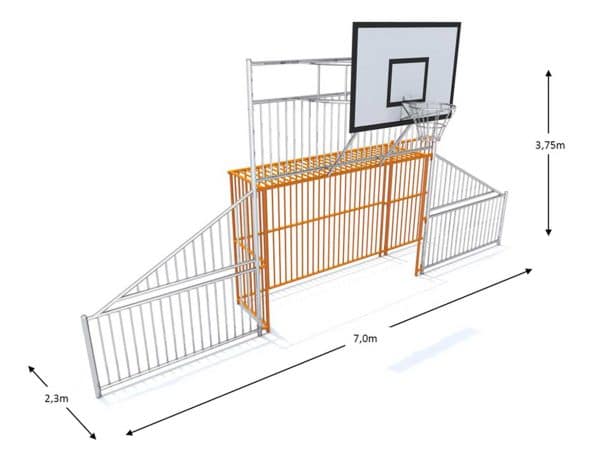 Combi basket en voetbalcourt