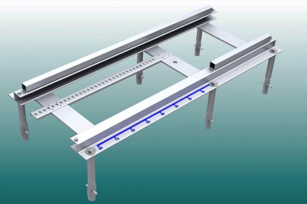 Polsstok rail met lock systeem