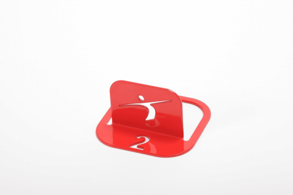 Markeringsbordjes aanloop