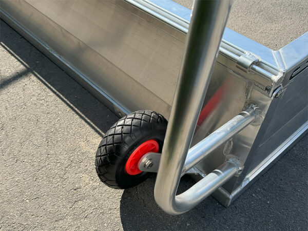 Hockeydoel wit aluminium met wielen