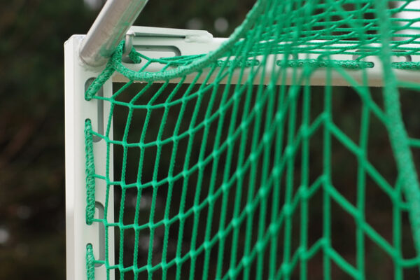 Hockeydoel wit aluminium met wielen