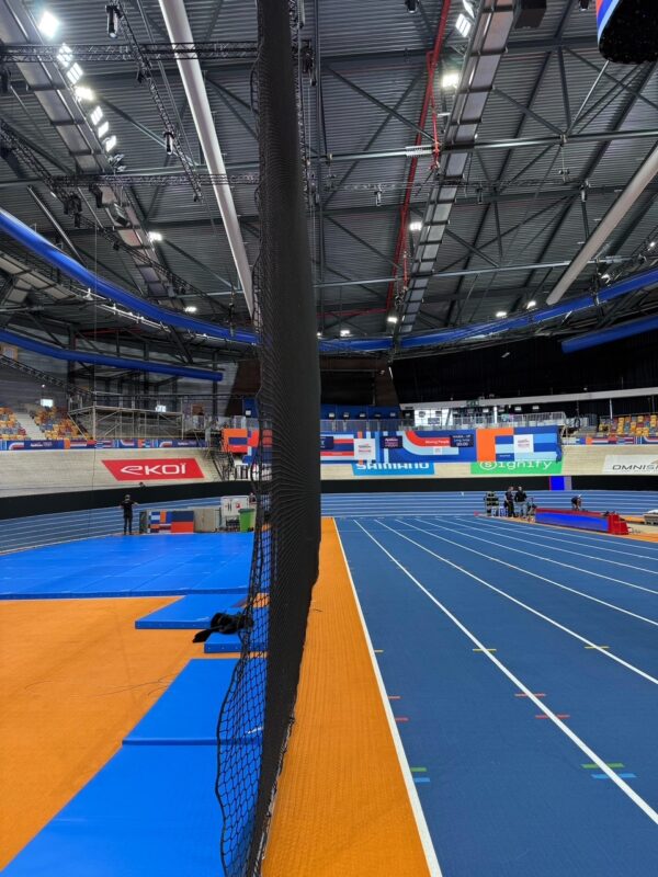 Indoor kogelstoot flexibele afbakening