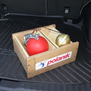 Kofferbak transportkist voor slingerkogels
